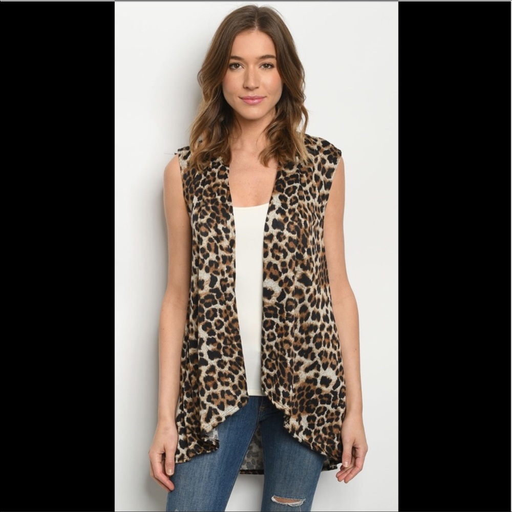 LAST ONE 💋Leopard Print Cardigan Vest